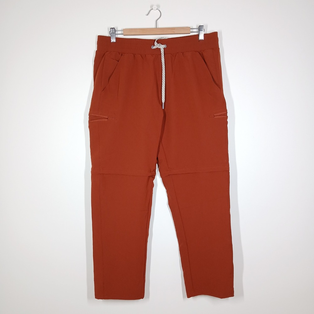 Avalanche Outdoor Pants Mens Large Rust Orange Stretch Hiking Gorpcore Utility